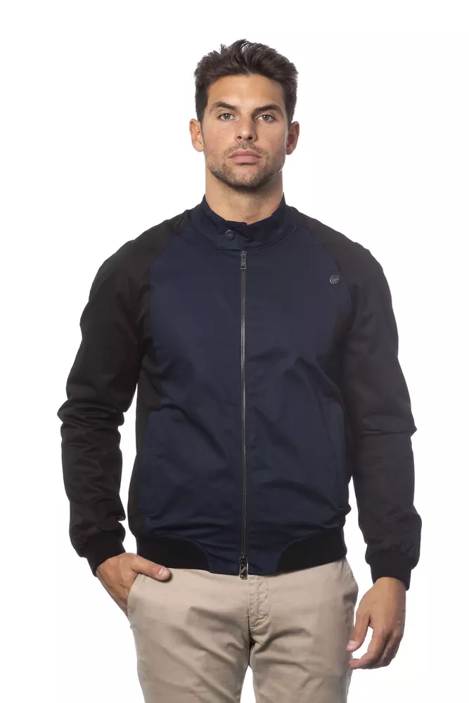Verri - Blue Cotton Men Bomber Jacket