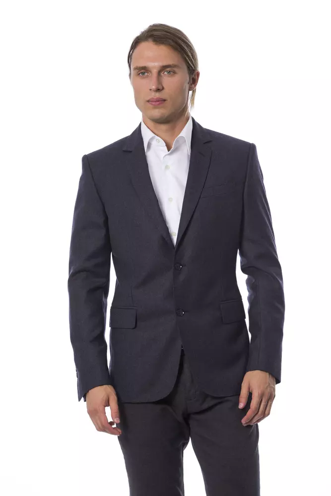 Verri - Blue Wool Men Blazer