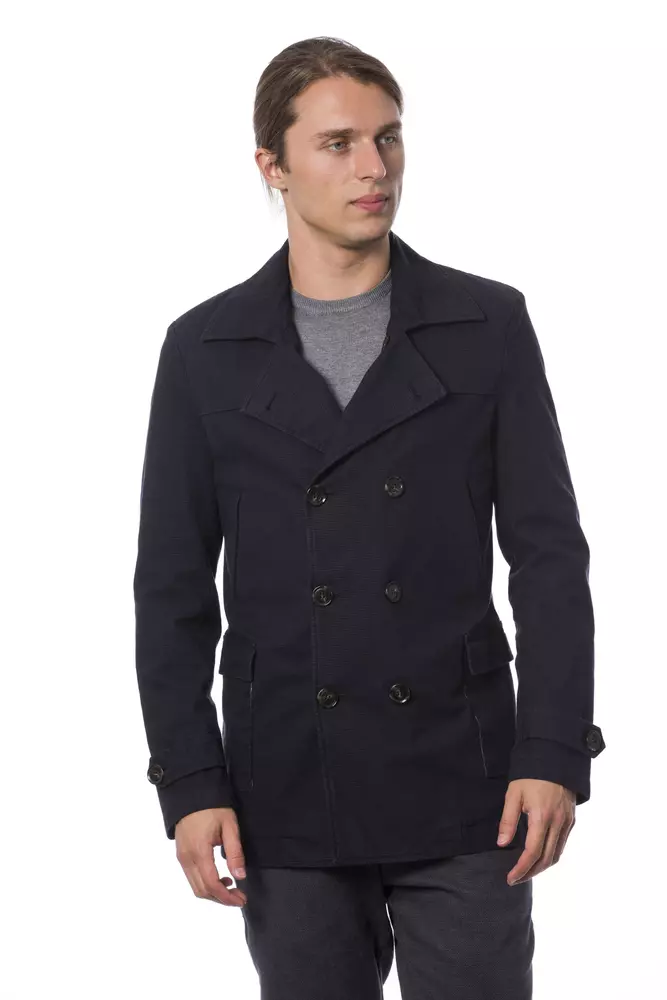 Verri - Blue Cotton Men Blazer