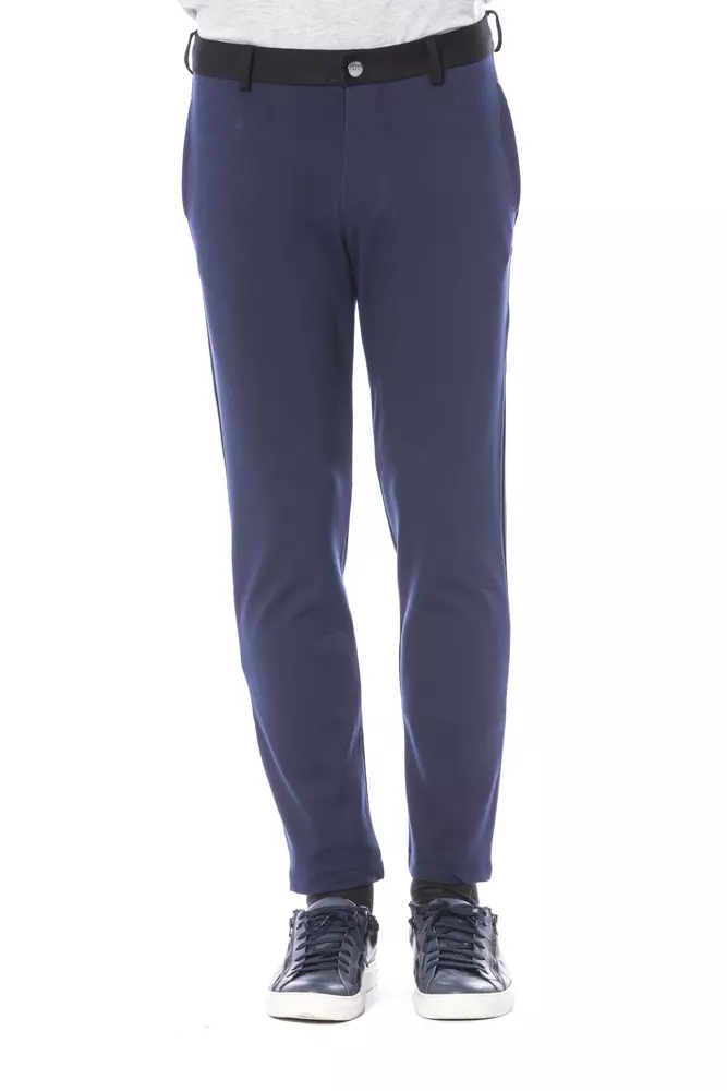 Verri - Blue Viscose Men’s Pant