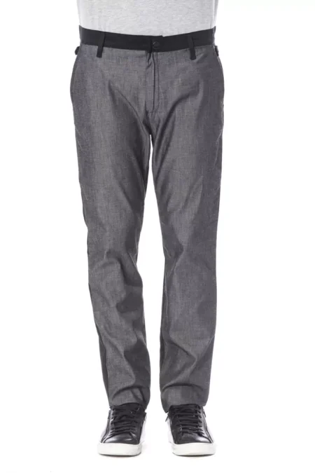 Black Cotton Men Pants