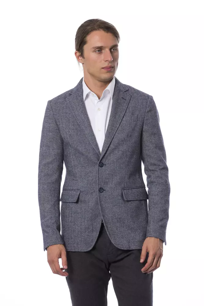Verri - Elegant Blue Single Breasted Blazer