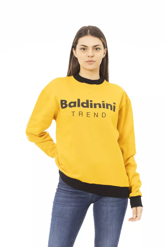 Baldinini Trend - Yellow Cotton Women Hoodie