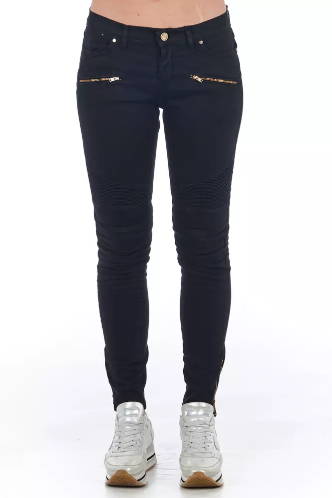Frankie Morello - Black Cotton Women Jeans