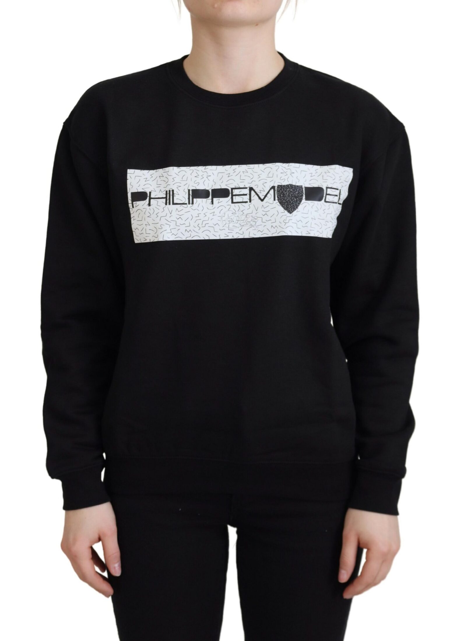 Philippe Model - Black Printed Long Sleeves Pullover Sweater