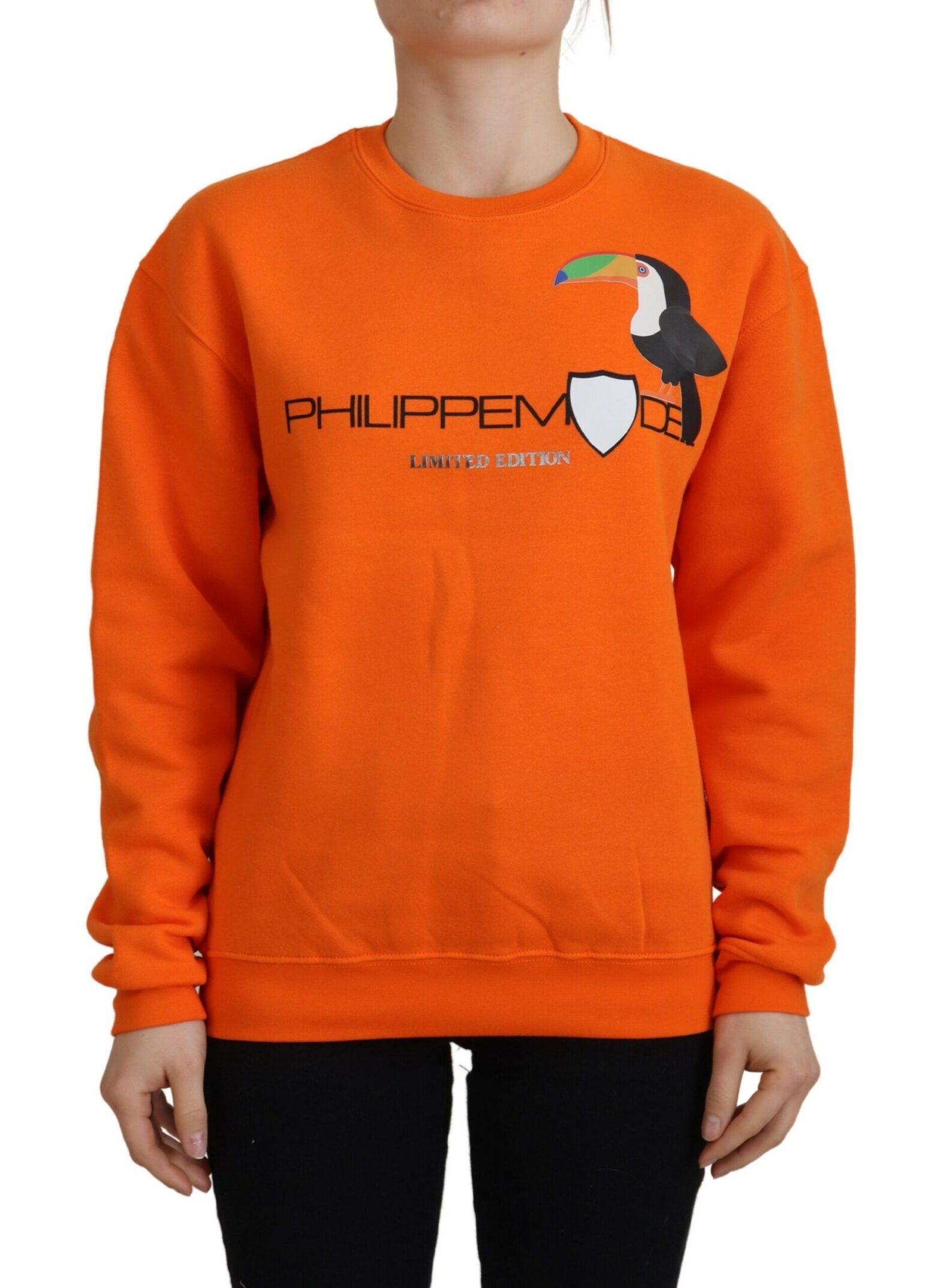 Philippe Model - Orange Printed Long Sleeves Pullover Sweater