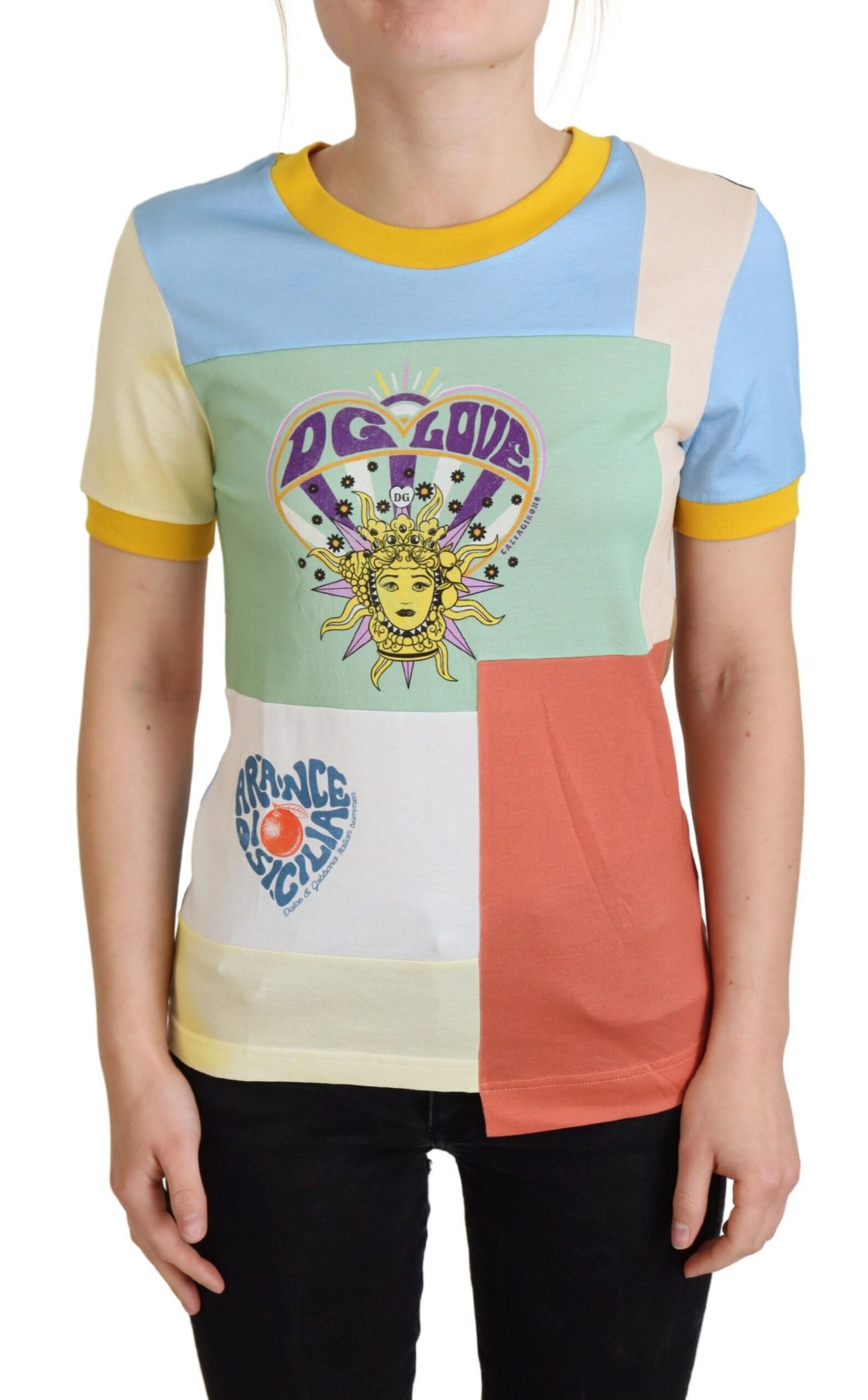 Dolce & Gabbana - Multicolor Cotton  DG Love Patchwork