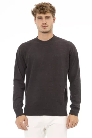 Brown Cotton Men's Sweater