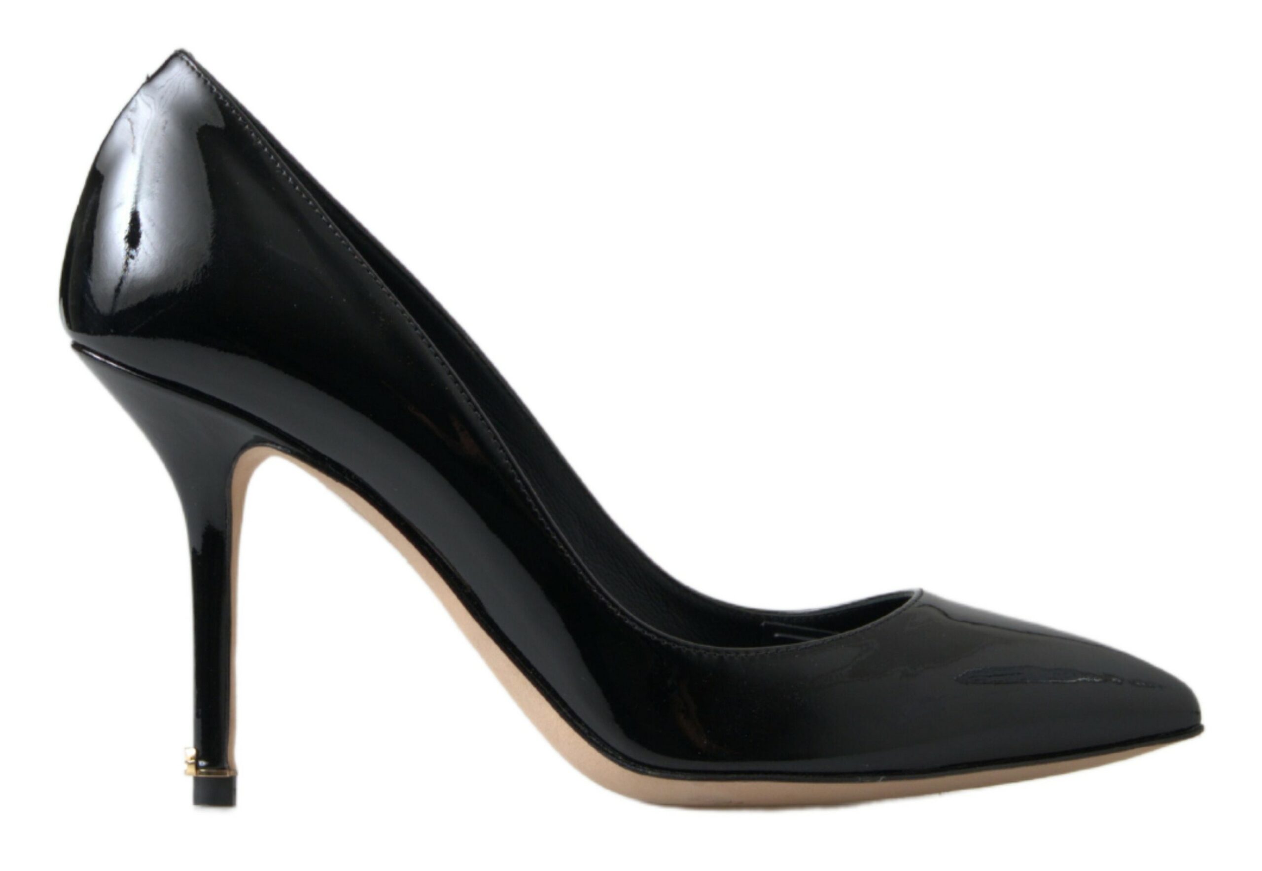 Dolce & Gabbana - Black Patent Leather High Heels Pumps Shoes