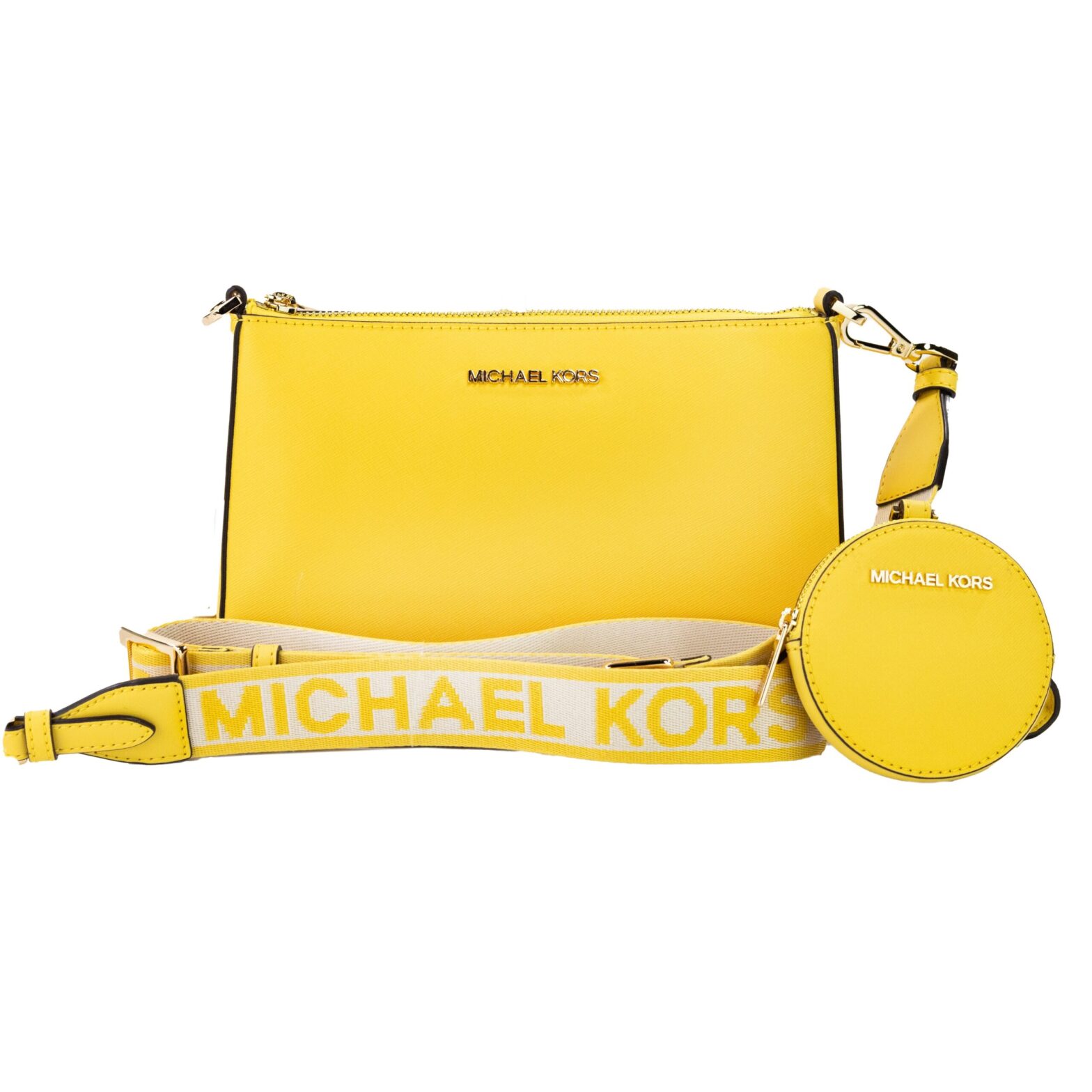 Michael Kors - Jet Set Daffodil Vegan Crossbody Tech Attachment Bag Purse