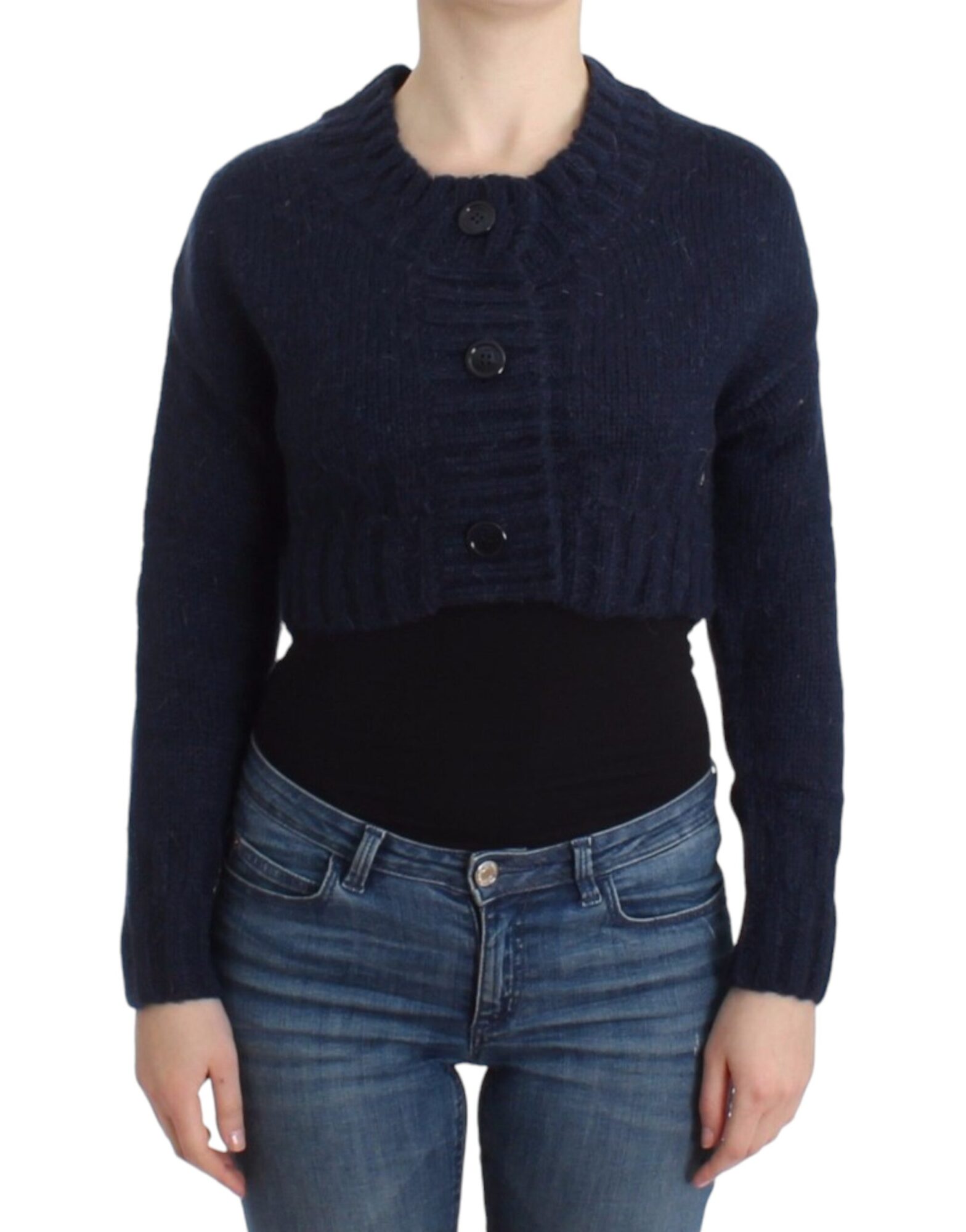 John Galliano - Blue cropped cardigan
