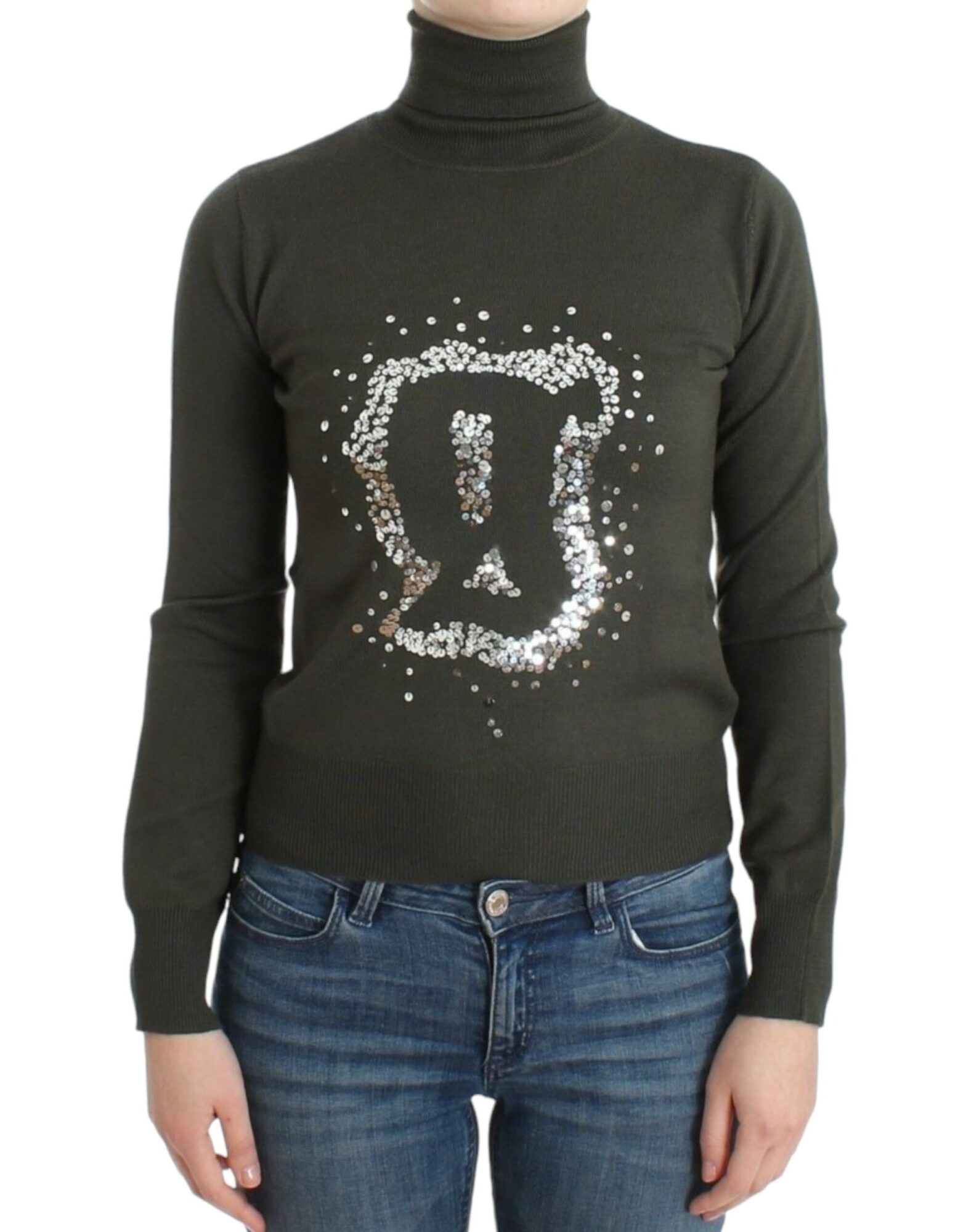 John Galliano - Green wool turtleneck sweater