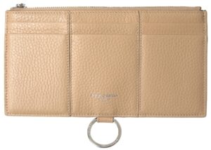 Beige Leather Shoulder Cardholder Shoulder Strap Wallet