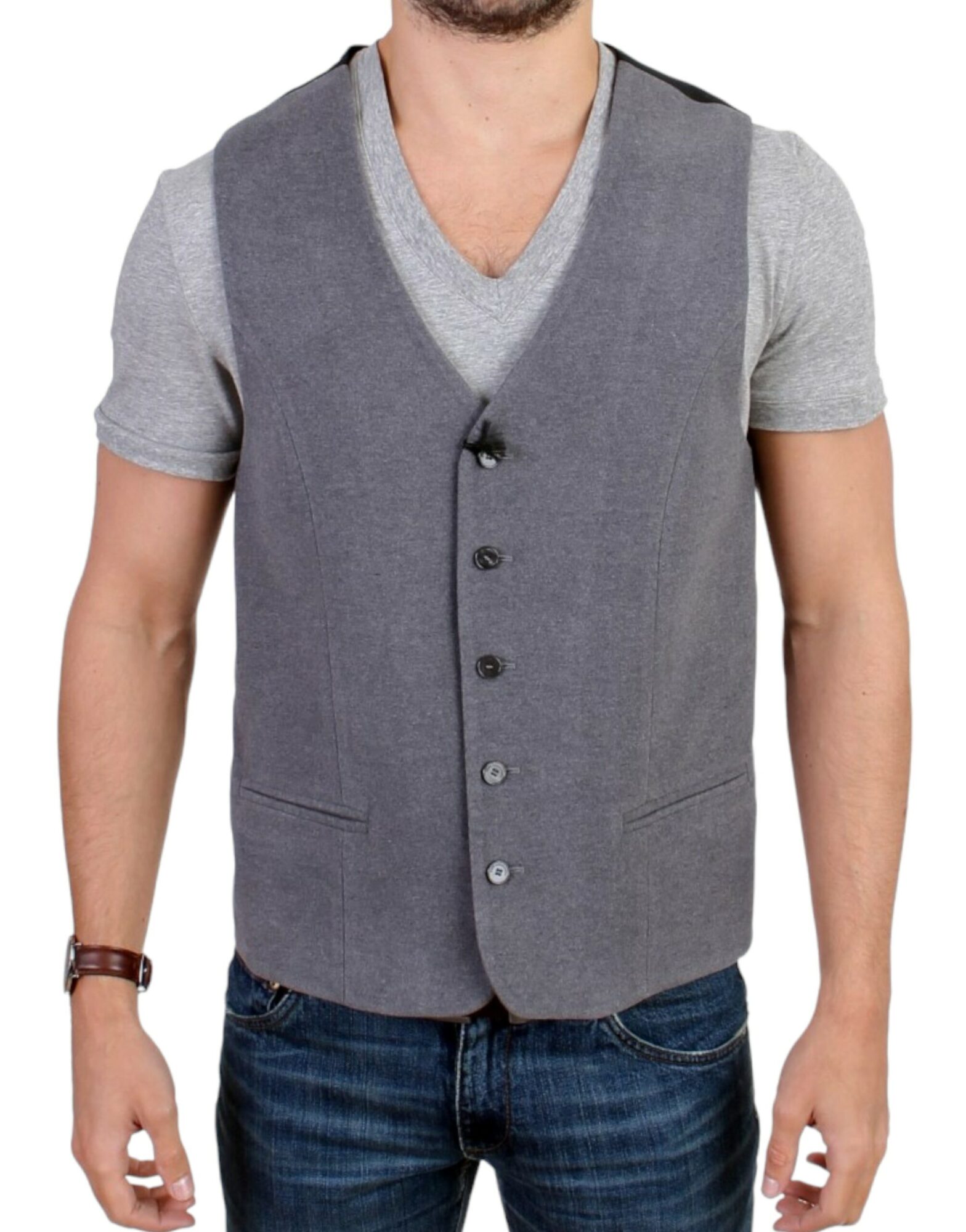 Costume National - Gray cotton blend casual vest