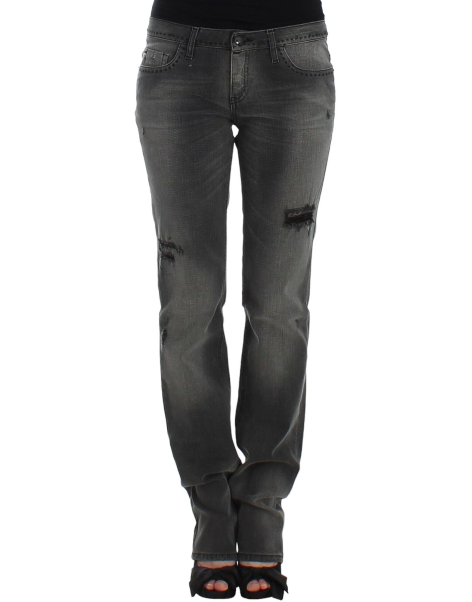 Costume National - Gray straight leg jeans
