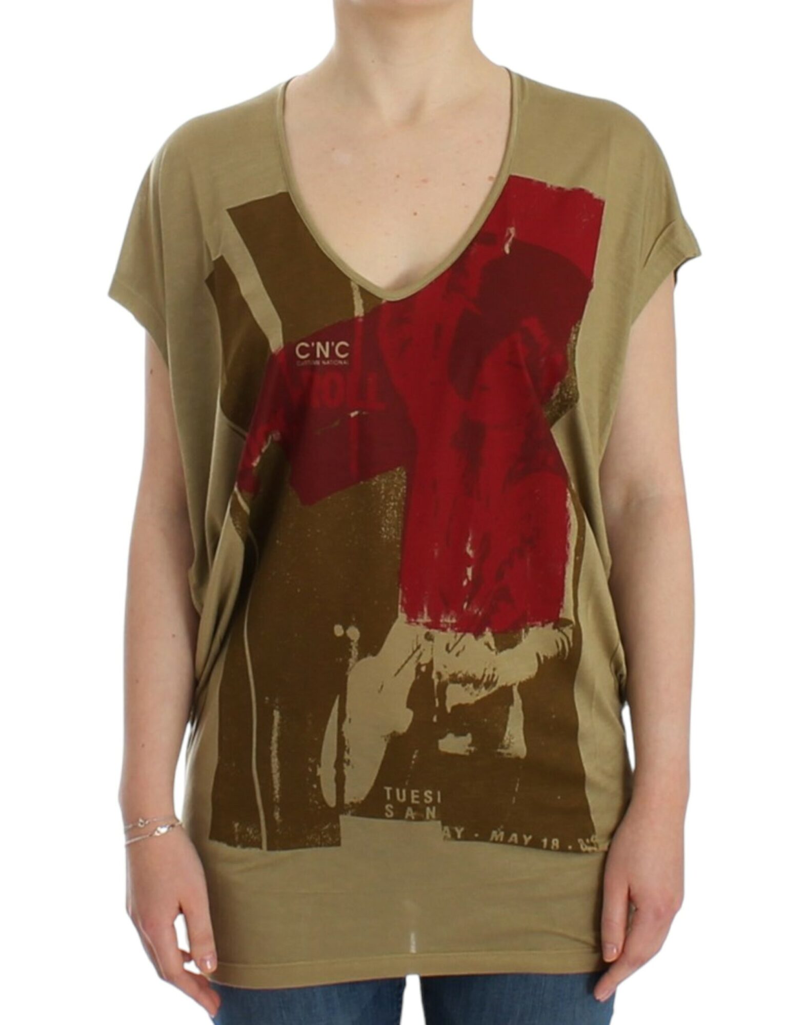 Costume National - Green print shortsleeve t-shirt