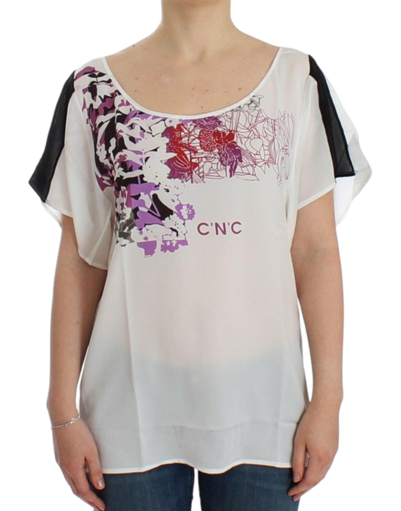 Costume National - White motive print blouse