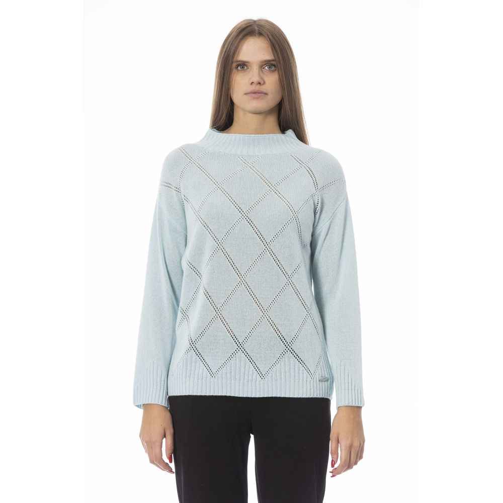 Baldinini Trend - Light Blue Wool Women Sweater