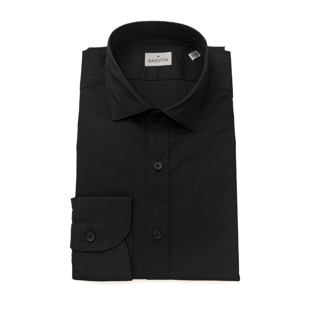 Bagutta - Black Cotton Men Shirt
