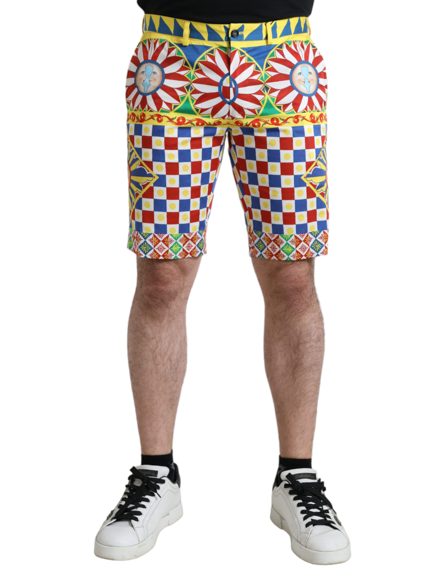 Dolce & Gabbana - Multicolor Carretto Print Men Bermuda Shorts