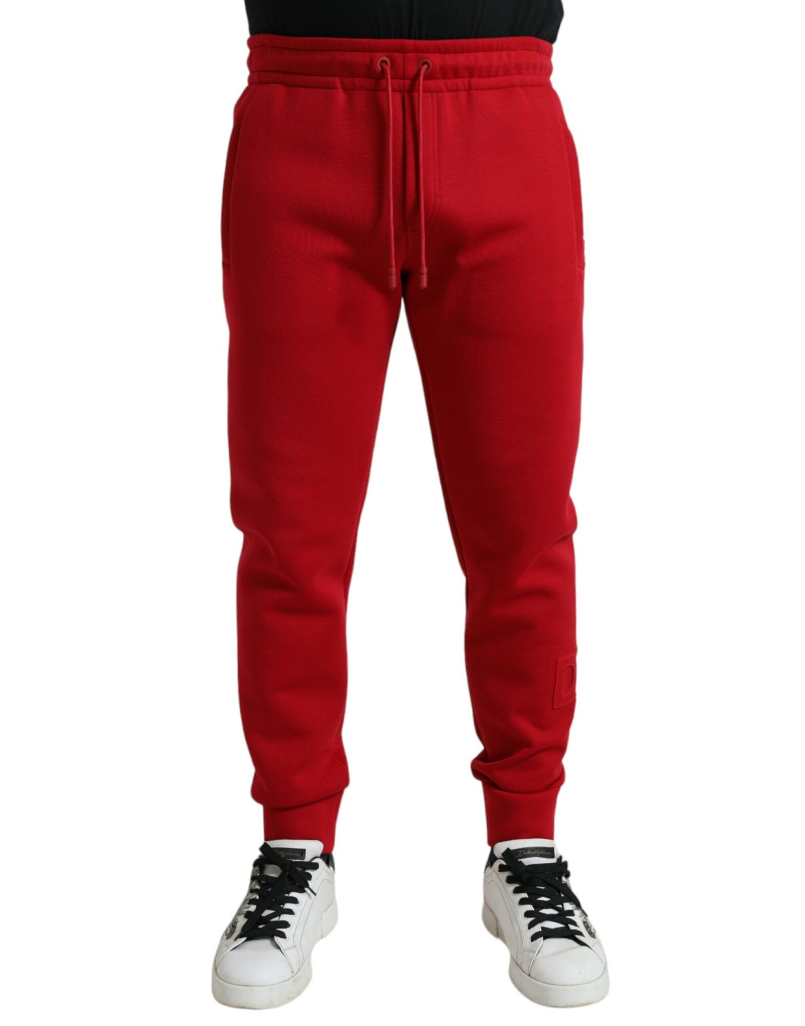 Dolce & Gabbana - Red Cotton Blend Skinny Jogger Pants
