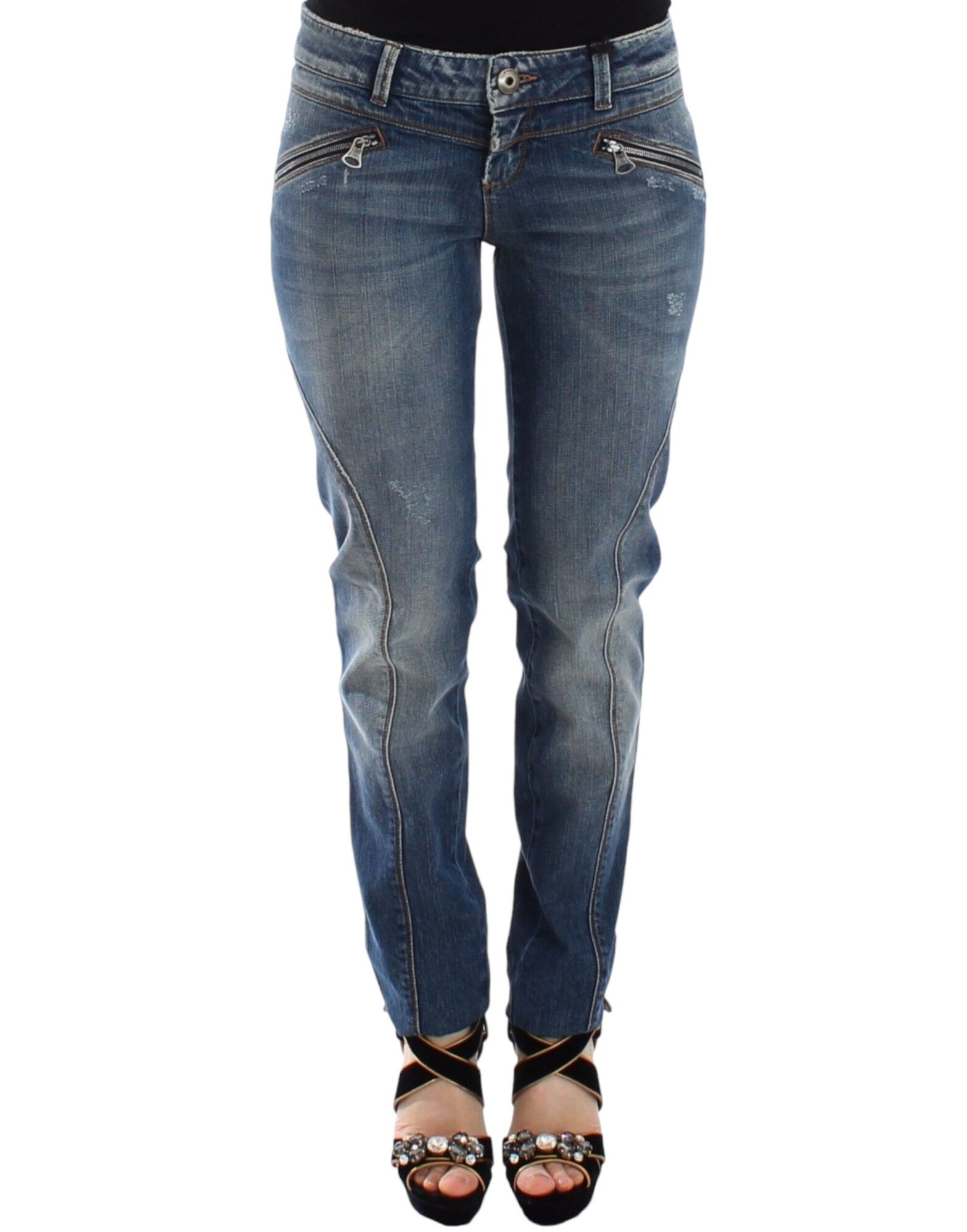 Ermanno Scervino - Blue Slim Jeans Denim Pants Straight Stretch