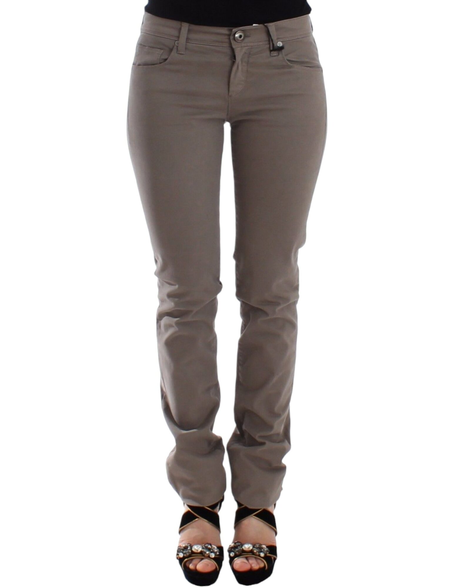 Ermanno Scervino - Taupe Beige Slim Jeans Denim Pants Skinny