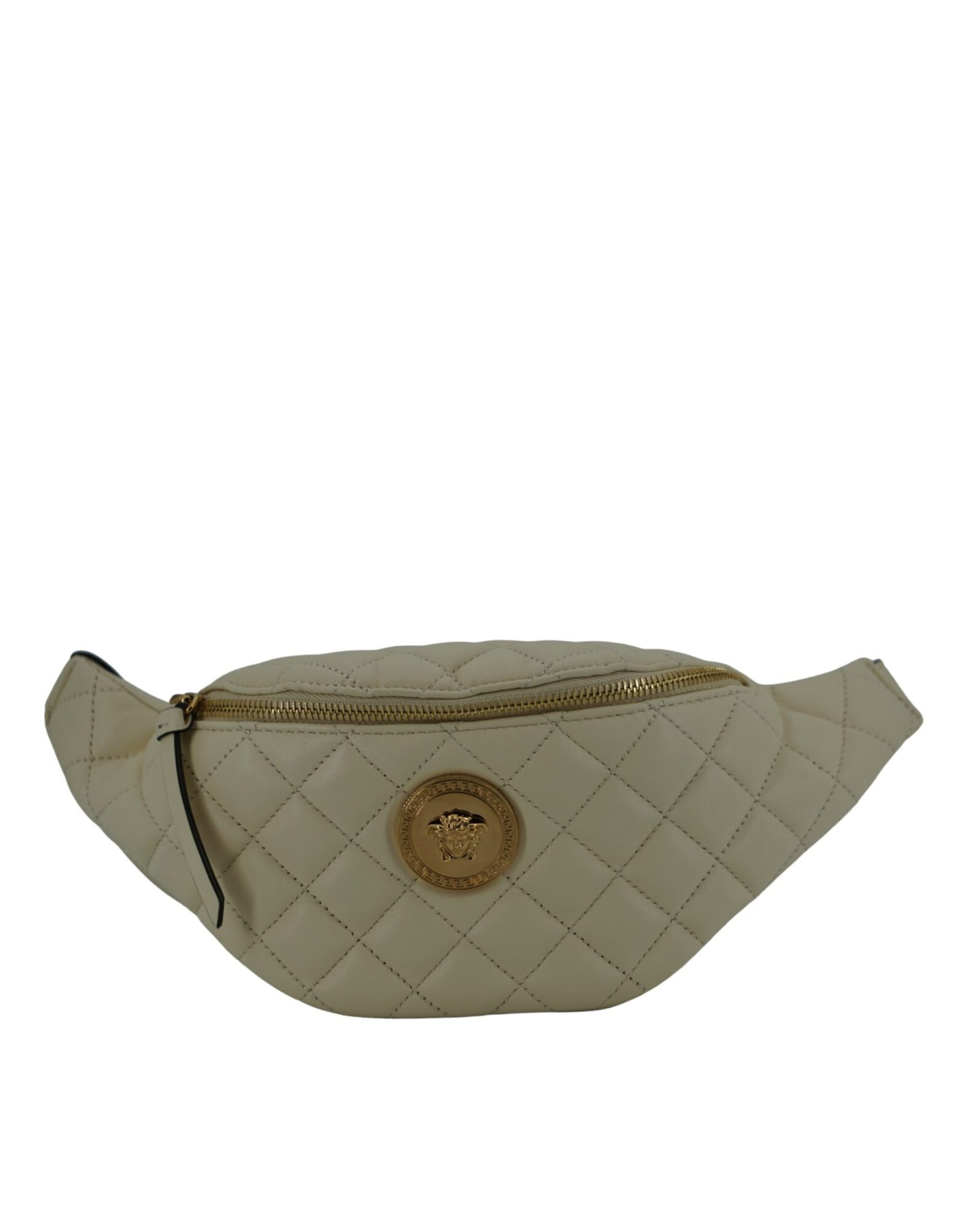 Versace - Elegant White Lamb Leather Belt Bag