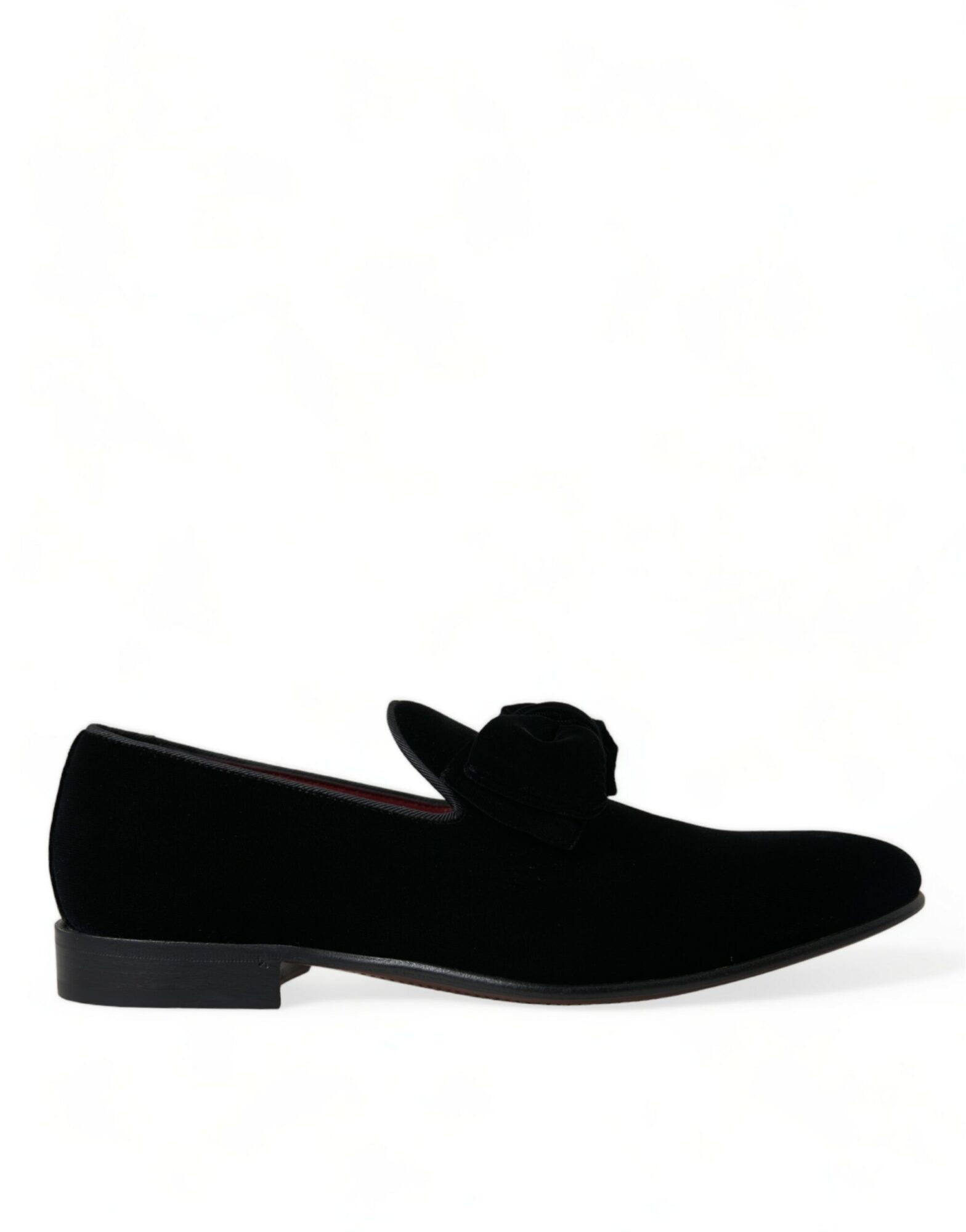 Dolce & Gabbana - Black Velvet Loafers Formal Dress Shoes