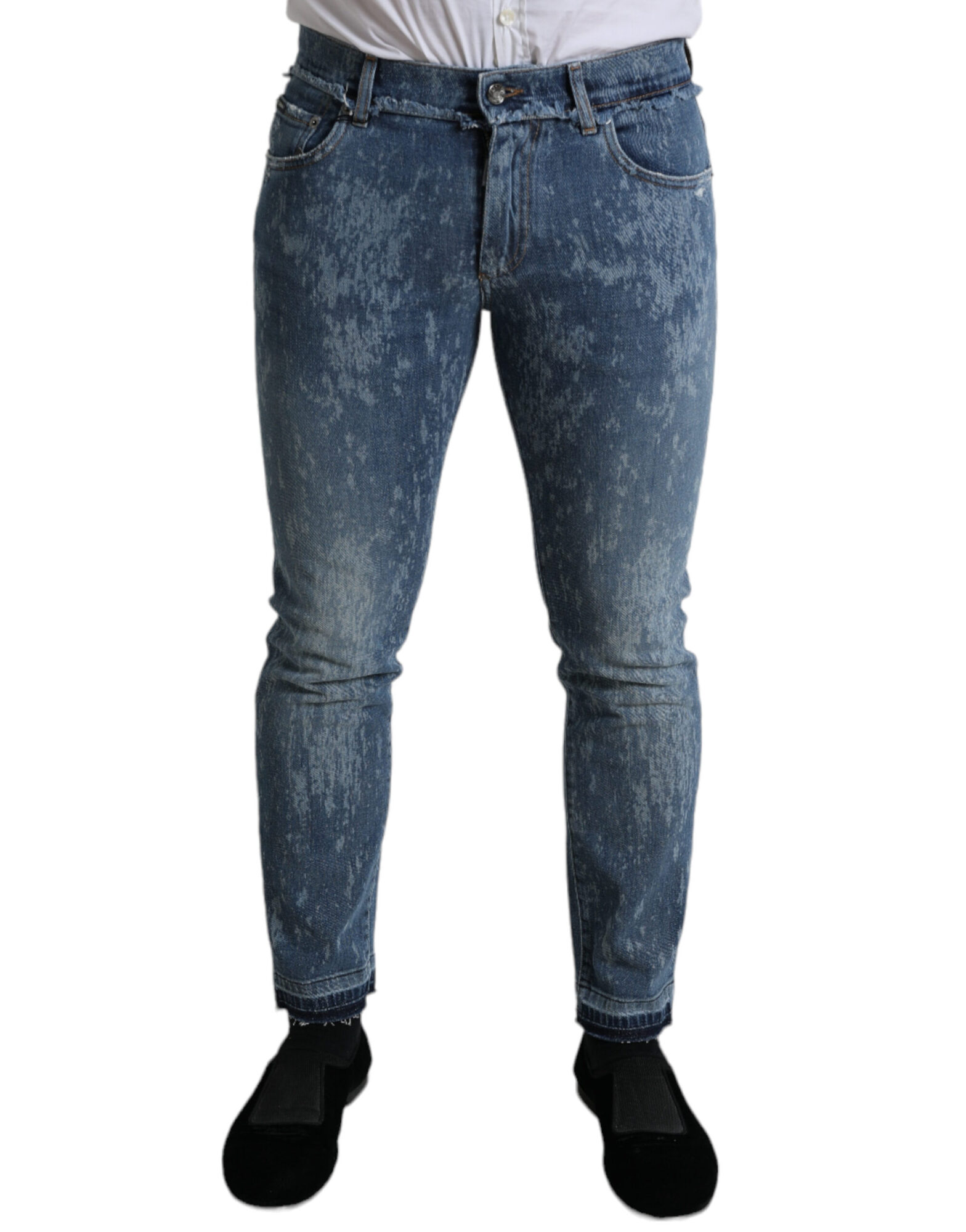 Dolce & Gabbana - Blue Washed Skinny Cotton Stretch Denim Jeans