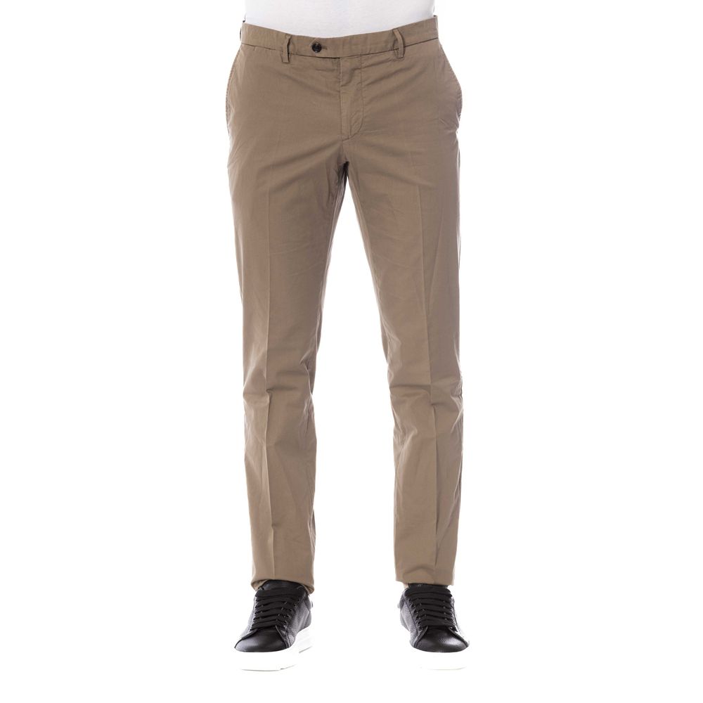 Trussardi - Brown Cotton Men Trouser