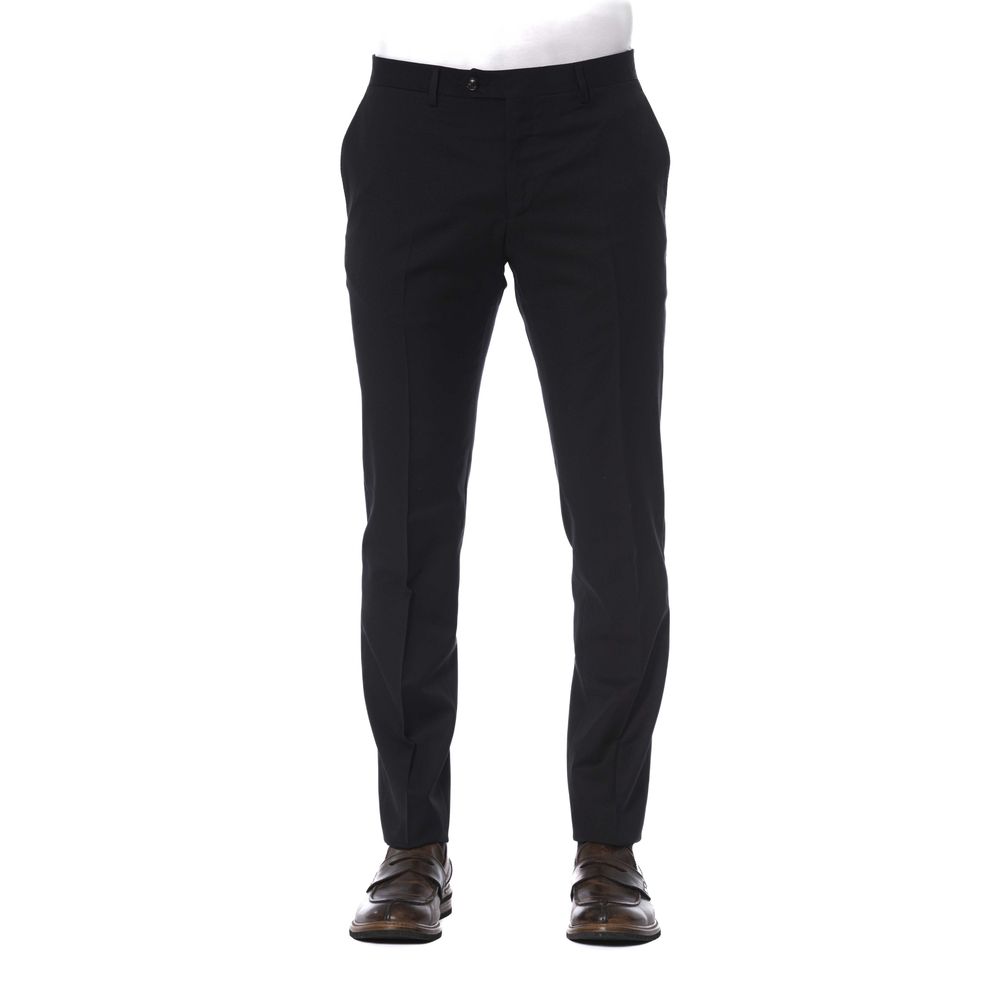 Trussardi - Black Virgin Wool Men’s Trouser