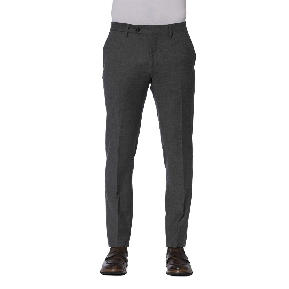 Trussardi - Gray Wool Men Trouser