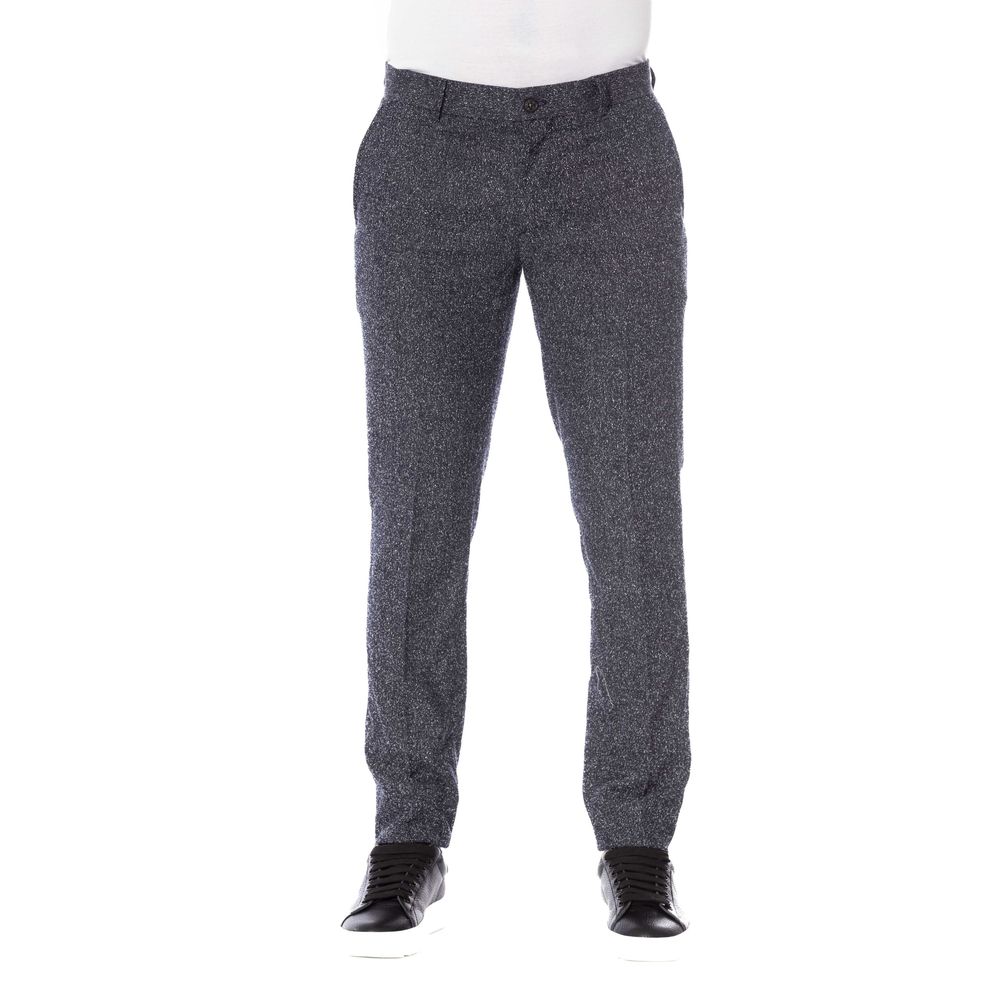 Trussardi - Black Cotton Men Trousers