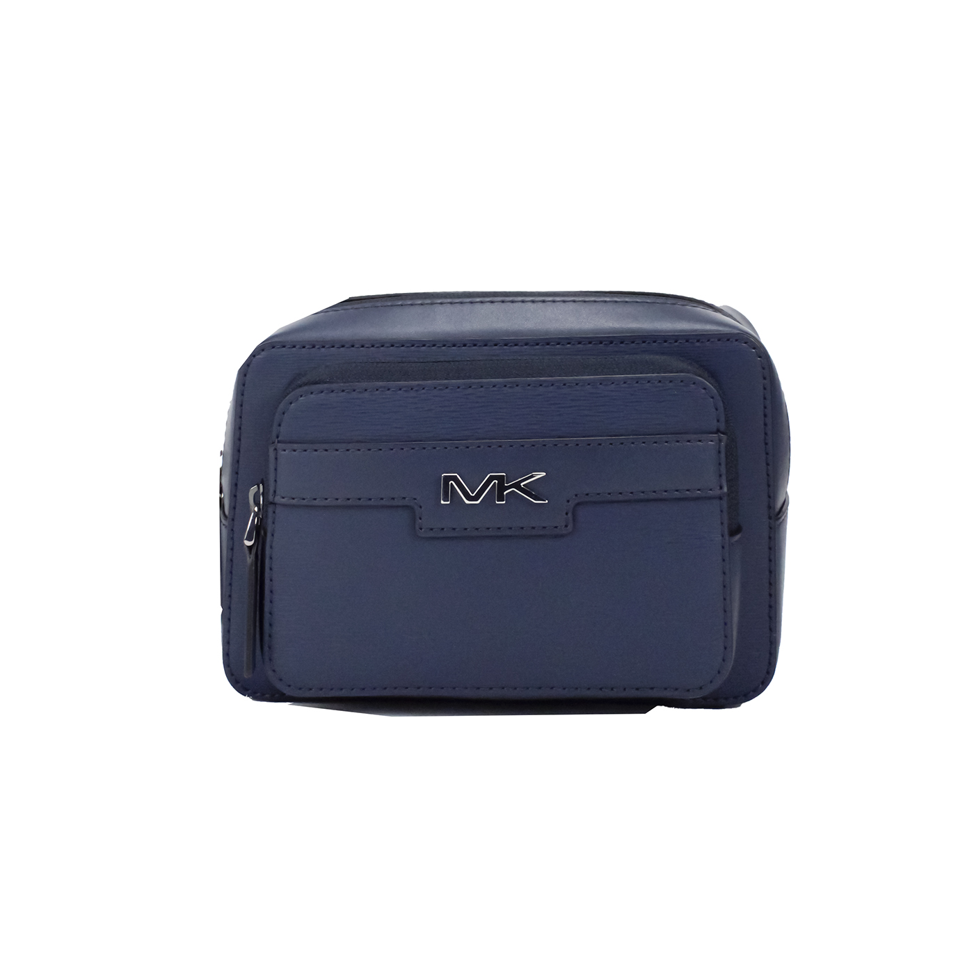 Michael Kors - Cooper Small Navy Blue Smooth Leather Double Zip Belt Bag