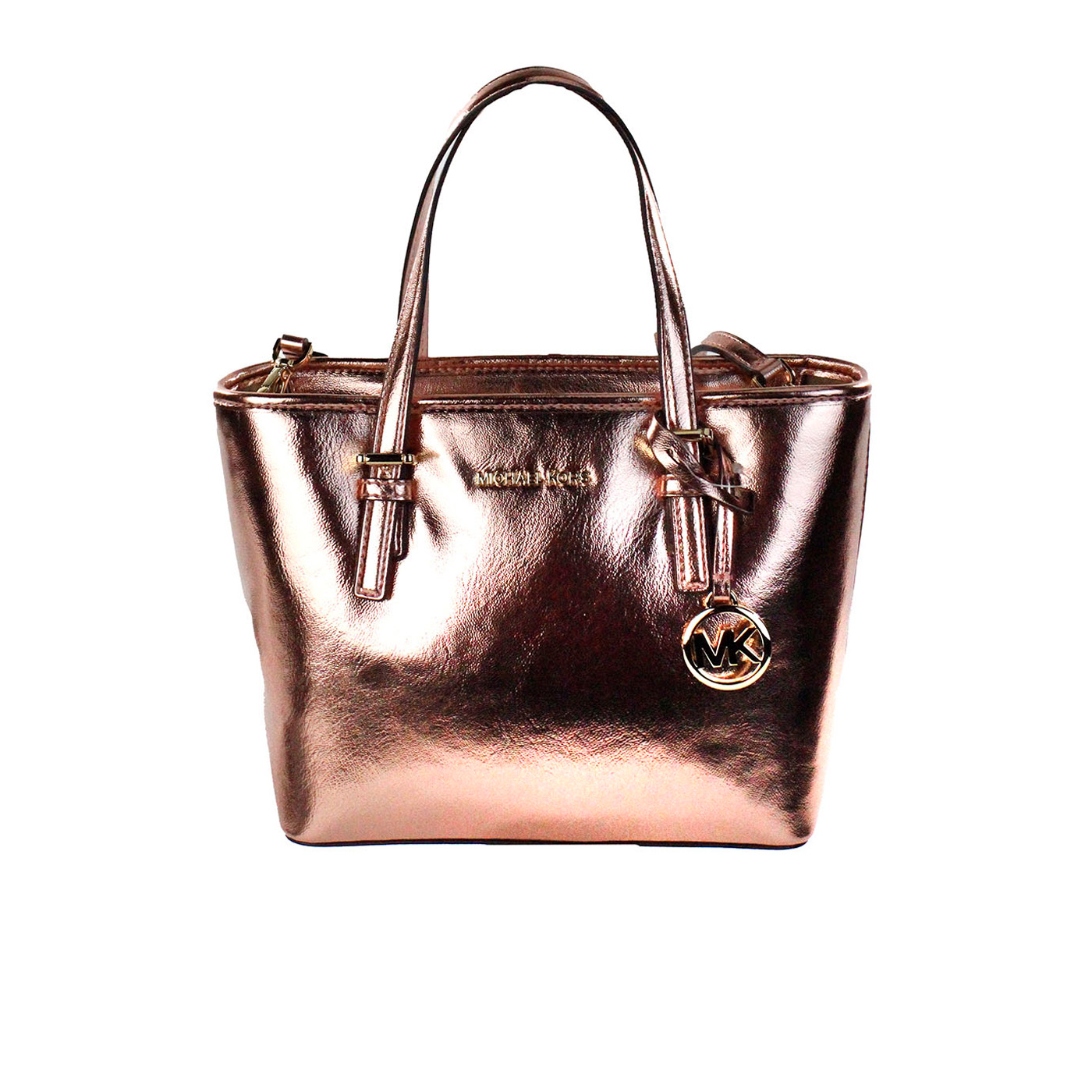 Michael Kors - Jet Set Primrose Metallic XS Carryall Top Zip Tote Bag Purse