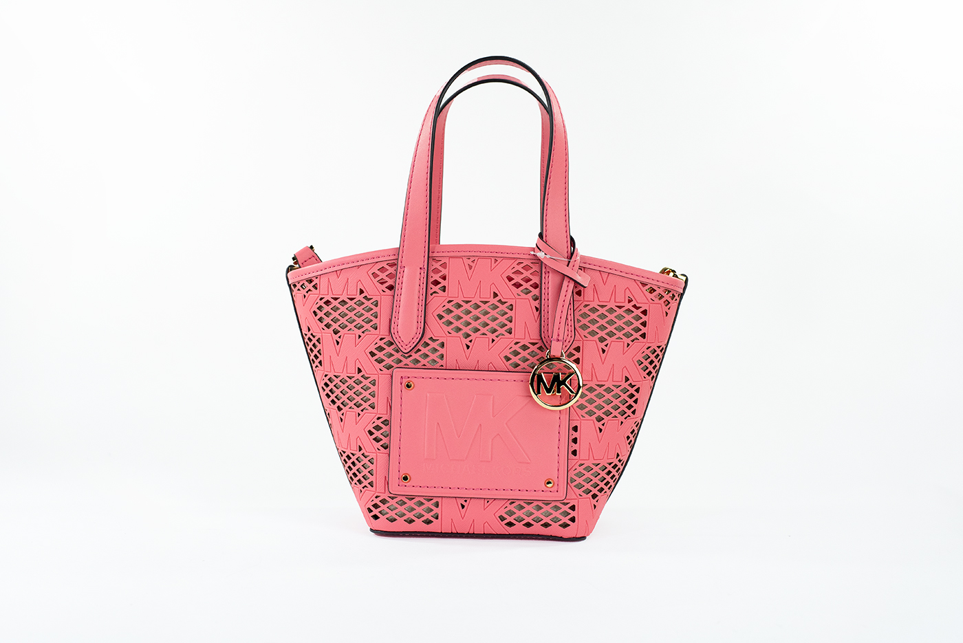 Michael Kors - Kimber Small Tea Rose Leather 2-in-1 Zip Tote Messenger Bag Purse