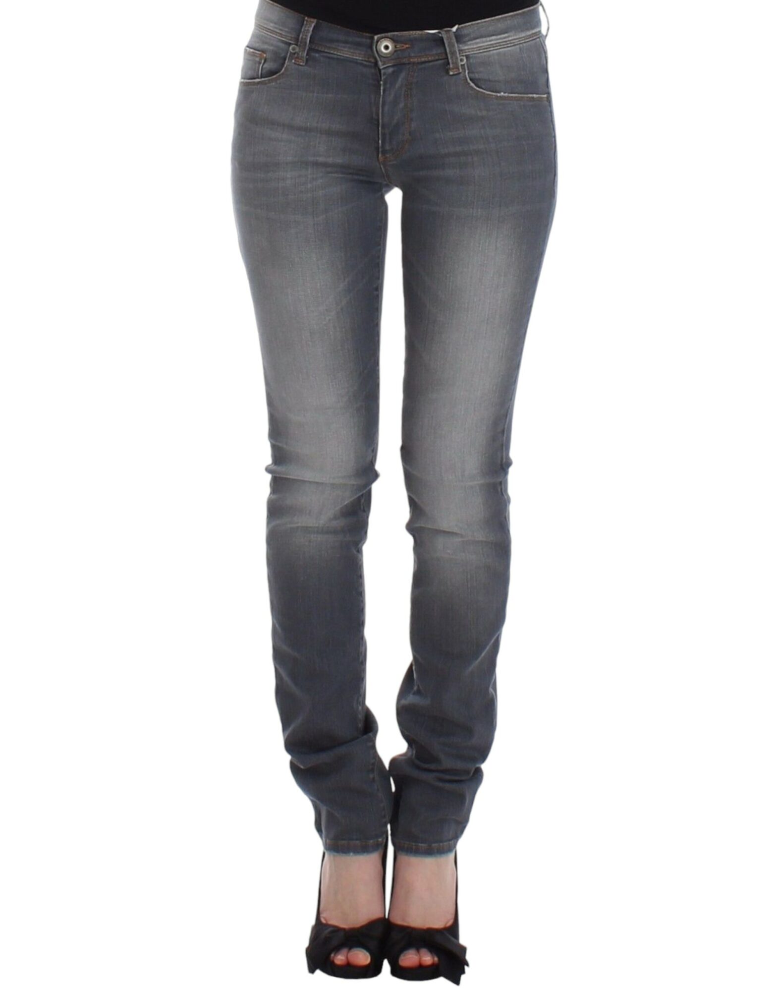 Ermanno Scervino - Gray Slim Jeans Denim Pants Skinny Leg Stretch