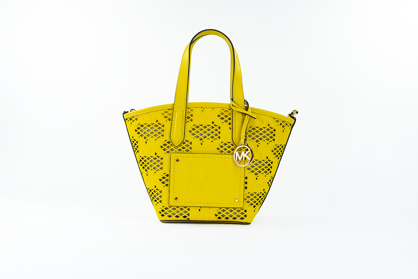 Michael Kors - Kimber Small Daffodil Leather 2-in-1 Zip Tote Messenger Bag Purse