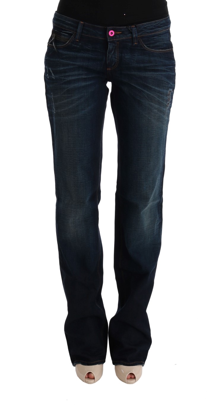 Costume National - Blue Cotton Regular Fit Denim Jeans