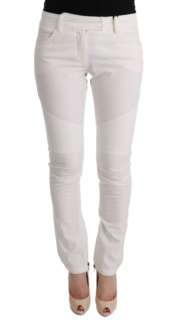 Ermanno Scervino - White Cotton Slim Fit Casual Pants