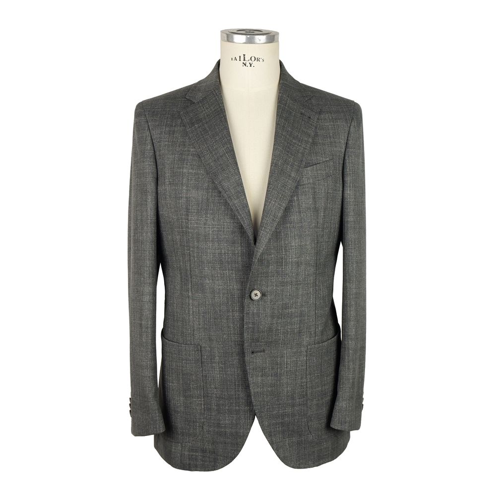 Emilio Romanelli - Gray Wool Men Blazer