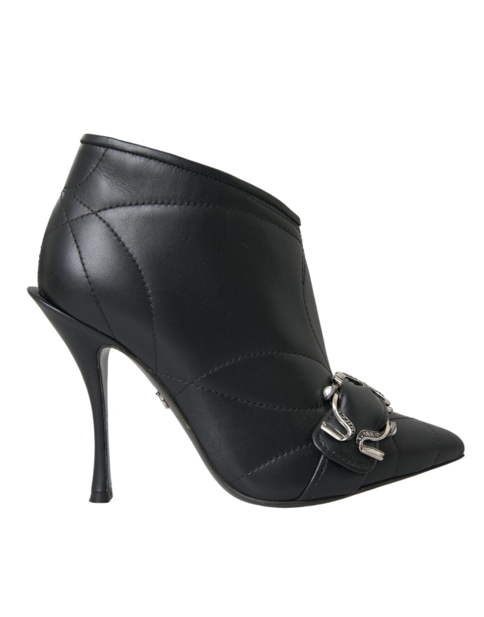 Dolce & Gabbana - Black Devotion Quilted Buckled Boots Shoes