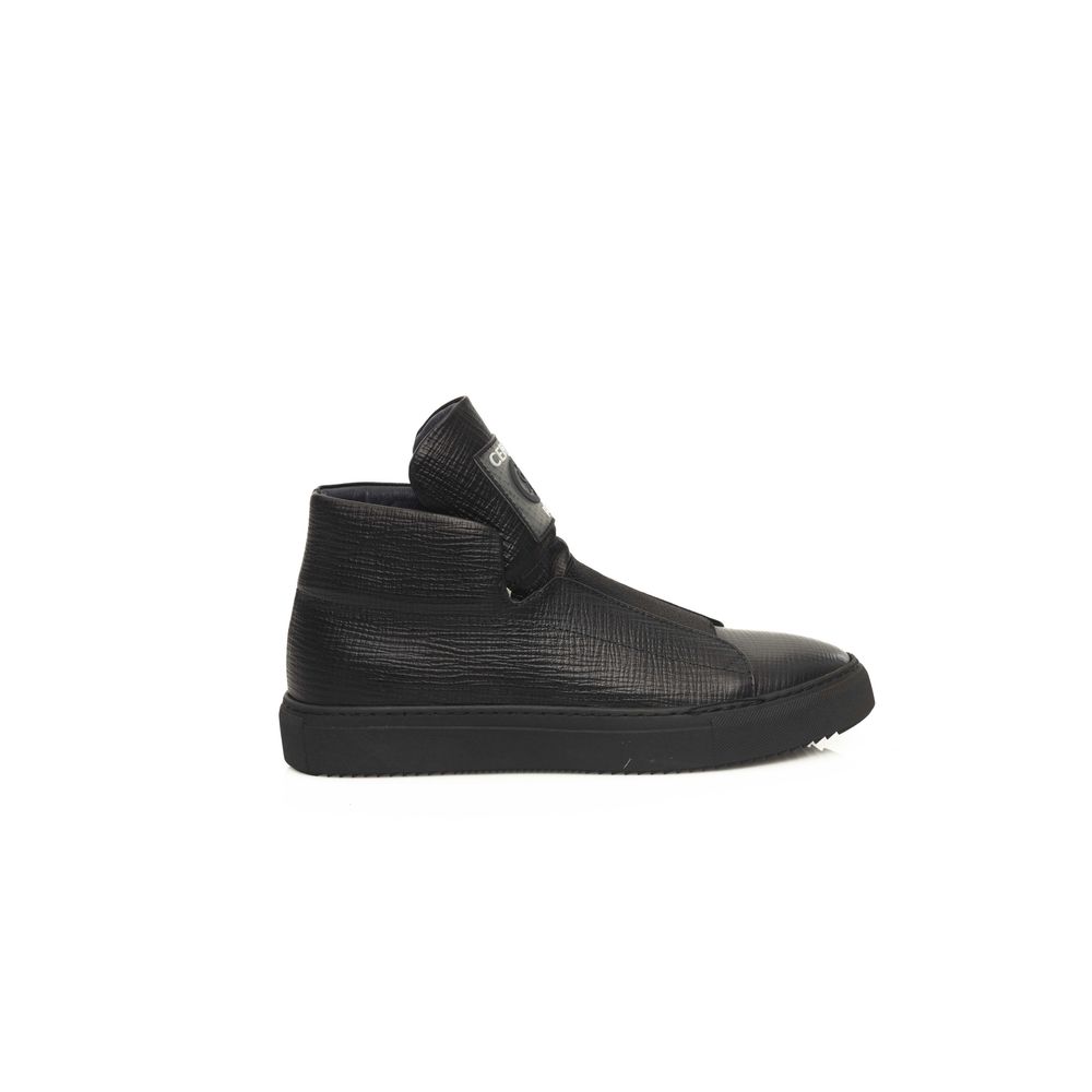 Cerruti 1881 - Black Calfskin Men Sneaker