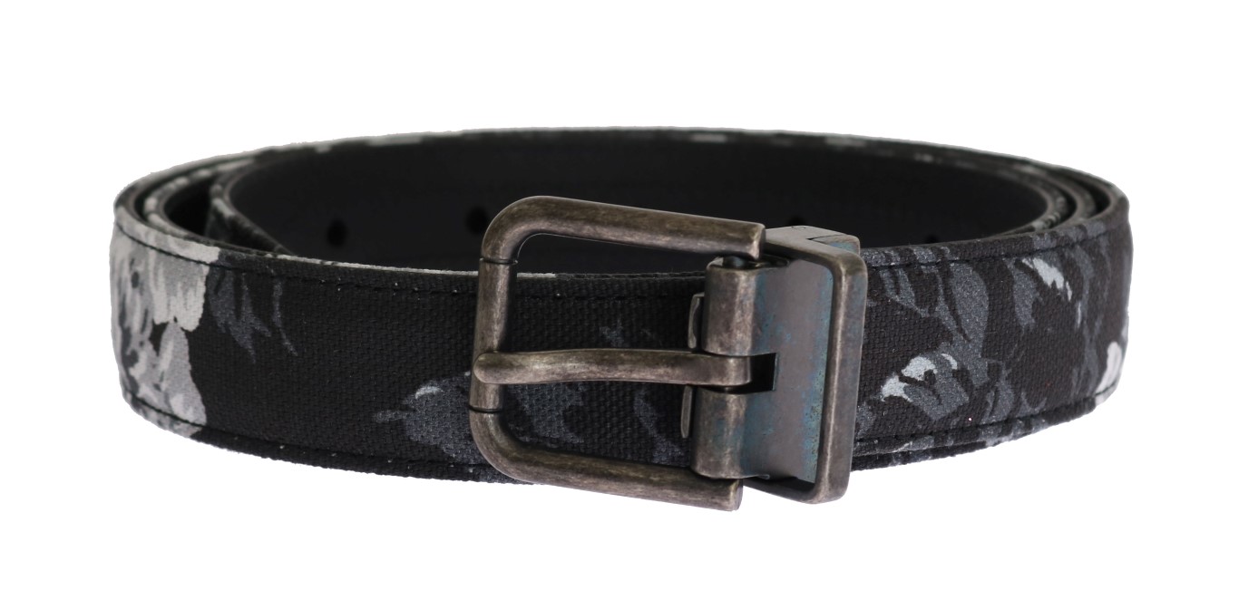 Dolce & Gabbana - Black Cayman Linen Leather Belt