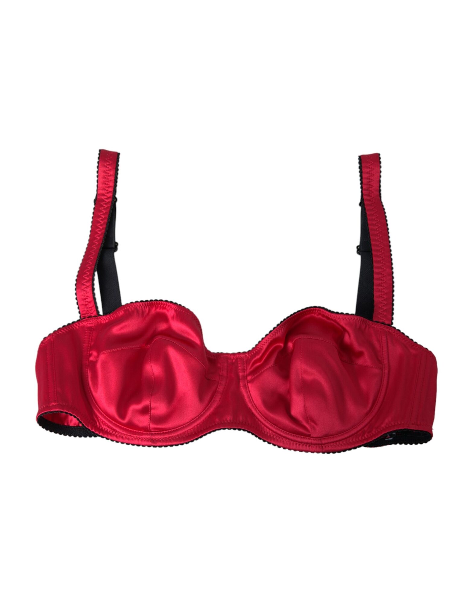 Dolce & Gabbana - Bordeaux Silk Stretch Balconcino Bra Underwear