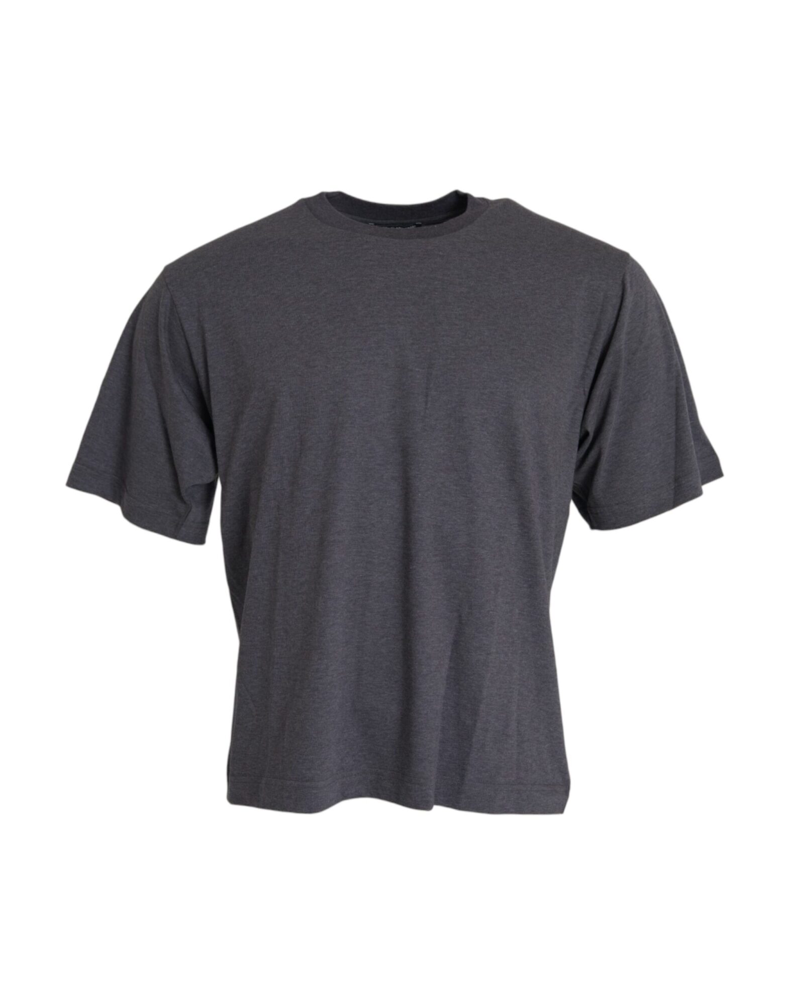 Dolce & Gabbana - Gray Cotton Round Neck Short Sleeve T-shirt