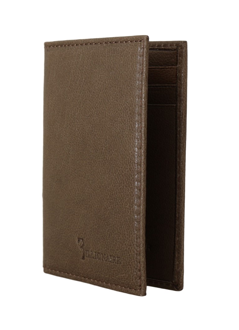 Billionaire Italian Couture - Brown Leather Bifold Wallet