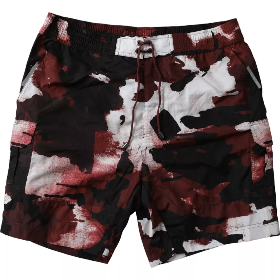 Dolce & Gabbana - Multicolor Camouflage DG Logo Beachwear Shorts Swimwear