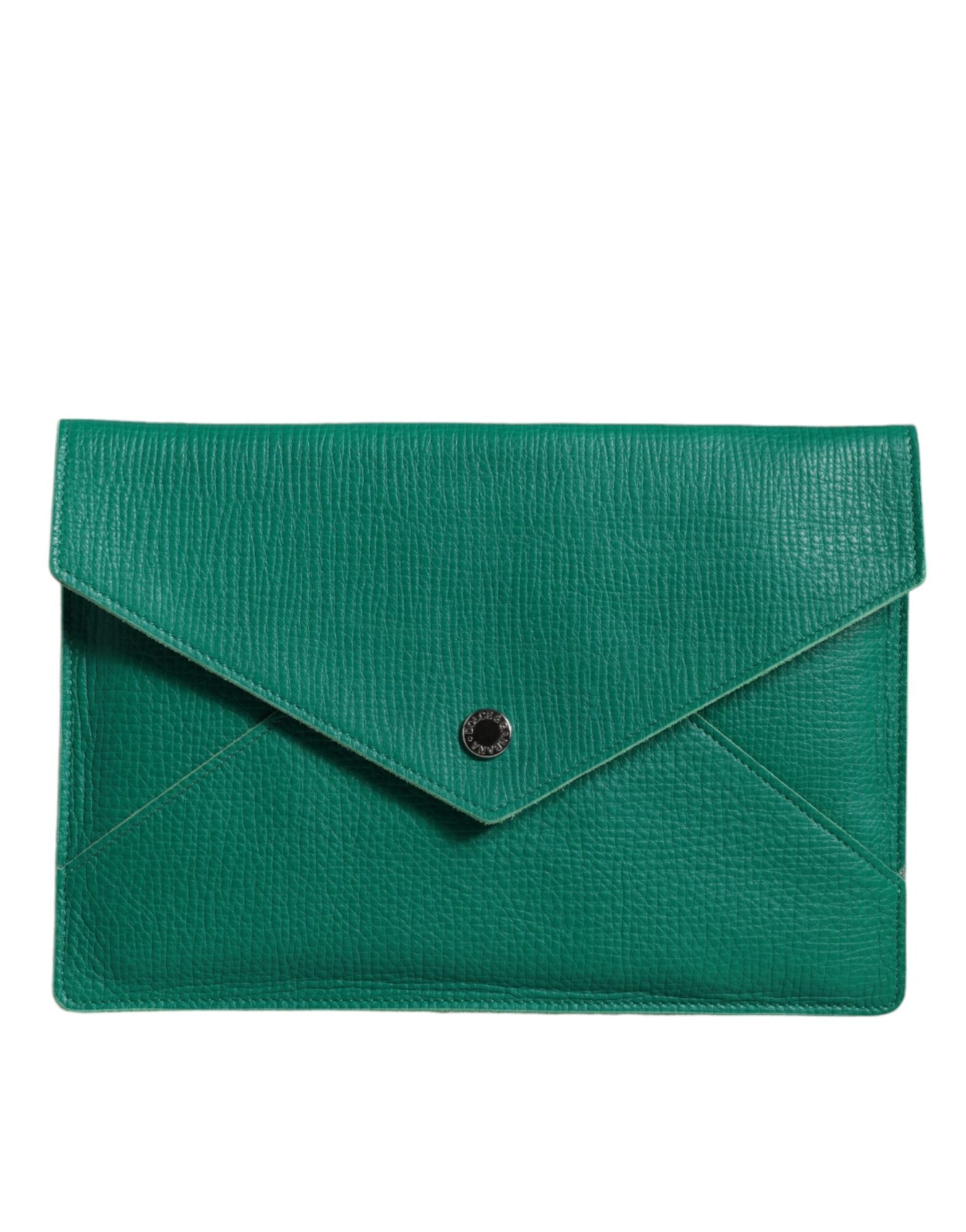 Dolce & Gabbana - Green Leather Handbag Clutch Mini Purse Pouch Tablet Case